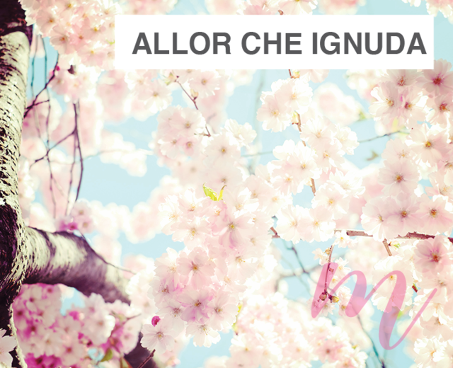 Allor che ignuda | Allor che ignuda| MusicSpoke