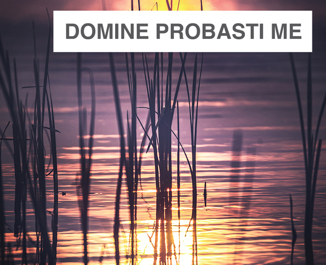 Domine probasti me | Domine probasti me| MusicSpoke